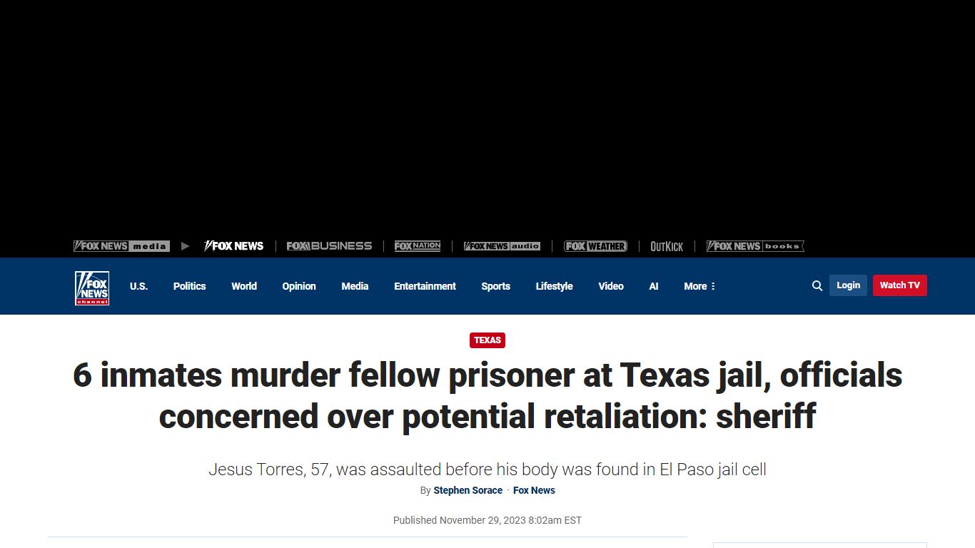 6 inmates murder fellow prisoner at Texas jail, sheriff says - Fox News