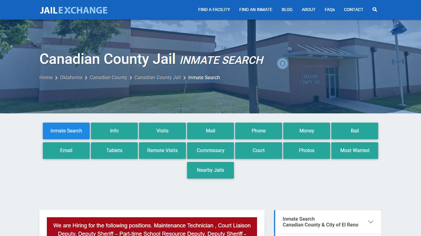 Inmate Search: Roster & Mugshots - Canadian County Jail, OK